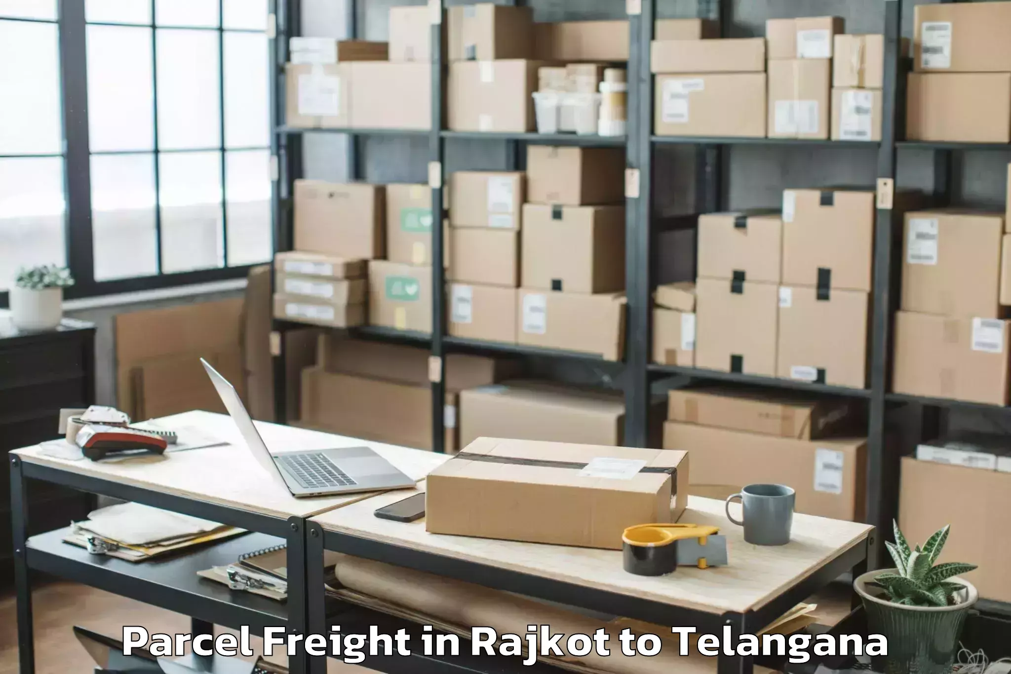 Leading Rajkot to Metpalle Parcel Freight Provider